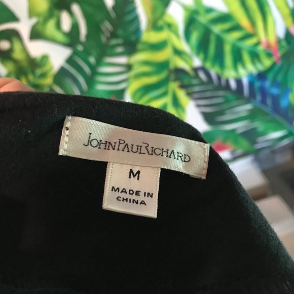 GUC John Paul Richard Women's Medium Black Ruffle Front Full Zip Short Jacket - Picture 7 of 8